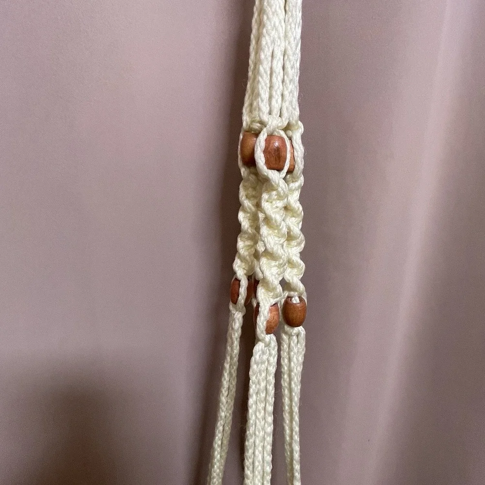 Vtg Macrame Plant Hanger 54